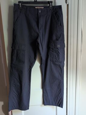 Wrangler Authentics Men's Cargo Pants 33x30 Black Relaxed Fit